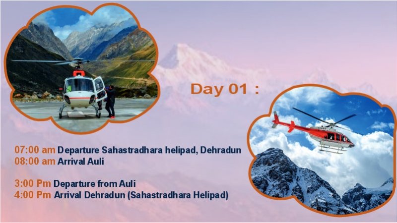 Auli Helicopter Tour Package